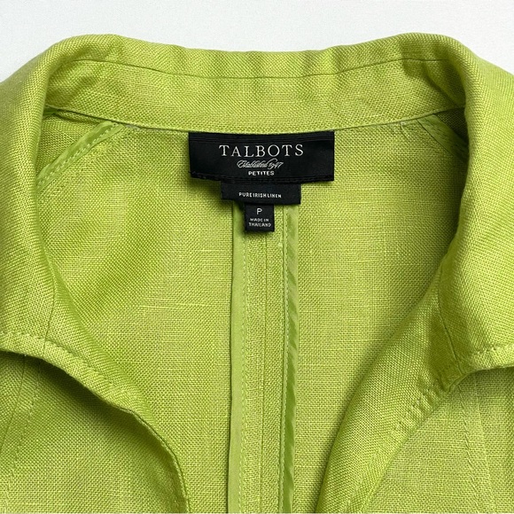 Talbots Petites 100% Pure Irish Linen Blazer - Picture 3 of 12